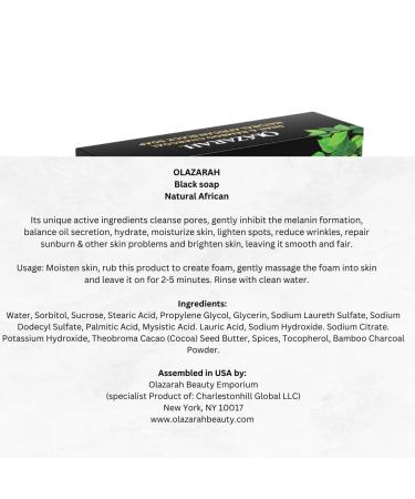 Natural African Black Soap with Avocado & Argan Oil | Moisturizing Brightening & Toning | 3-Pack (4 oz) - Best Anti-Freckle Care - Buy Online on GoSupps.com