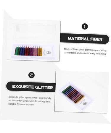 Didiseaon 6 Pairs Glitter False Eyelashes Colored Performance Eyelashes Fake Eyelash Artificial Eyelashes Halloween Costumes Individual Lash Extensions Wispy Make up Fiber Clothing - Buy Online on GoSupps.com