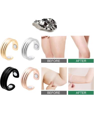 2-Piece Men's Lymphatic Drainage Magnetic Rings | Copper Therapeutic Rings for Health & Wellness | Unisex Silver Rings for Detox & Relaxation - Buy Online on GoSupps.com