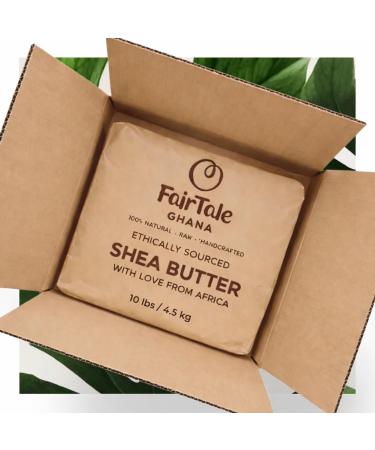 Raw African Shea Butter 10 LBS Ethically sourced handcrafted 100% Natural Wild harvested Unrefined Ivory Plant Based Vegan 176 Ounce (Pack of 1)