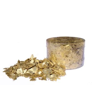 Crystal Candy Edible Flakes  7g Edible Flakes for Cakes, Desserts, Food  Food-Grade Foil Flakes for Decorating Cakes, Cookies, Candies  Sequin Effect  Intense Color and Shine  Inca Gold