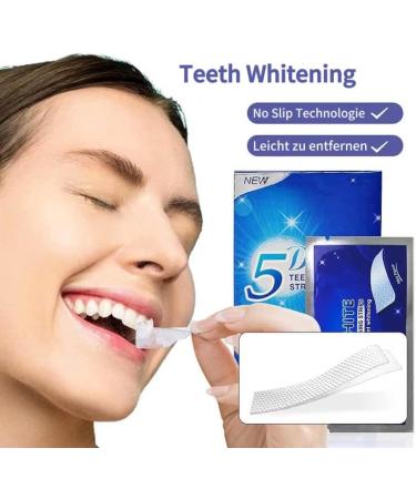 Whitening Strips - 28 Stripes for White Teeth Safe Enamel Whitening Non-Sensitive Tooth Bleach Removes Stains | 14 Sessions - Buy Online on GoSupps.com