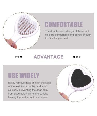 Heart Shaped Foot Scrubber & Callus Remover Kit - 6Pcs Pedicure Tools for Smooth Feet | Dead Skin Exfoliator & Nail Brush - Buy Online on GoSupps.com