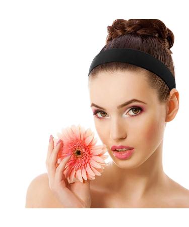 Satin Headbands for Women & Girls - Non-Slip Black Hairbands | 12 Pack DIY Hair Accessories - Buy Online on GoSupps.com