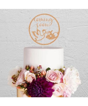 Coming Soon Cake Topper Stork & Baby Silhouette Cake Decor for Baby Shower Party Decorations Gender Reveal Party Supplies Rose Gold - Buy Online on GoSupps.com