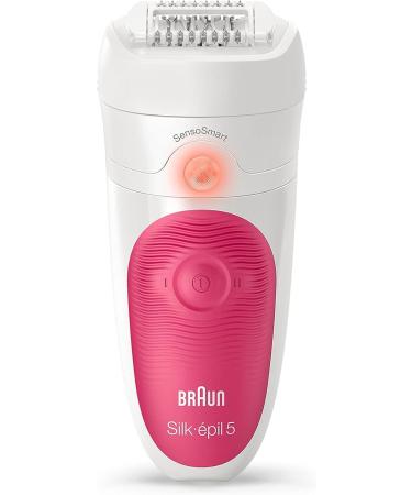 Brown Silk- pil 5 Epilator for Women - Hair Removal with Micro-Grip Technology Wet & Dry Use Sensosmart - Perfect Gift in White/Pink - Buy Online on GoSupps.com
