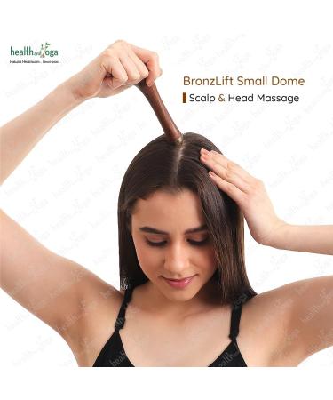 HealthAndYoga BronzLift Kansa Wand - Ayurvedic Face Yoga Tool for Toning Sculpting & Uplifting | Dual Bronze Cap Massage for Facial Neck & Under-eye - Buy Online on GoSupps.com