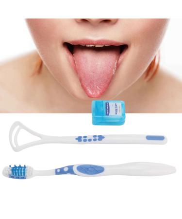 Mouth cleaning effective cleaning flexible pp material tongue tongue toothbrush dental floss kit for adult mouth cleaner tongue tongue toothbrush dental floss kit tongue scrap scraps
