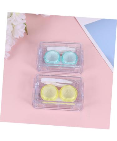 Homsfou Mini Container for Colored Contact Lenses - Japanese Style Lens Case with Mirror Blue Eye Contact Lens Cleaning Box (1.8x5cm) - Buy Online on GoSupps.com