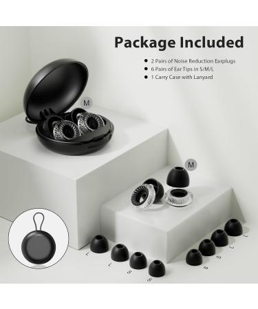 Yawsoy Concert Ear Plugs - High Fidelity Noise Cancelling Reusable for Musicians & Raves 20dB Hearing Protection 6 Pairs S/M/L Tips (Clear) - International Shipping Available - Buy Online on GoSupps.com