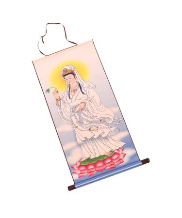 NUOBESTY Decor Altar Painting Scroll Wall Art Wealth Poster Painting Arts Hanging Scroll Household Asia 88.00X42.00X3.00CM As Shown
