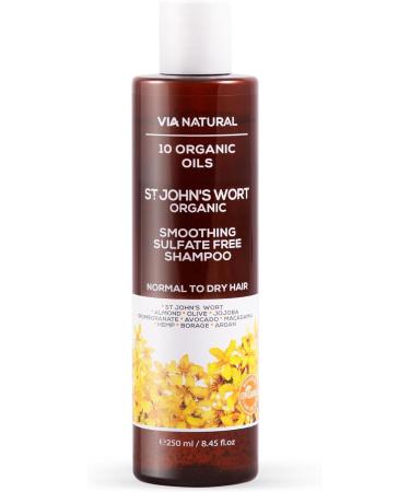Bio Fresh Ltd Biofresh cosmetics Via Natural St Johns Wort shampoo with 10 organic oils for hair men and women normal to dry hair hair care smoothing shampoo sulfatefree vegan 250 ml - Buy Online on GoSupps.com