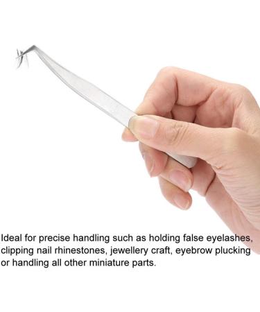 Eyelashes Grafting Tweezers Right Angle Stainless Steel Eyelashes Extension Grafting Picking Tweezers Nippers Silver Durable Anti-allergic Eye Lashes Grafting Makeup Tool - Buy Online on GoSupps.com