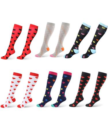 Ixkbiced Compression Socks for Women - Knee High Travel & Cycling Socks for Pain Relief - Buy Online on GoSupps.com