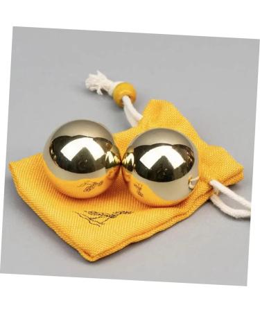 Housoutil Brass Hand Massage Balls - 2-Pack Gymnastics Foot & Wrist Metal Balls for Relaxation & Pain Relief - Smooth & Durable - Buy Online on GoSupps.com