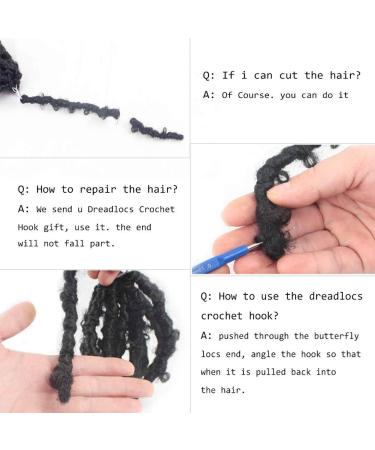 Niseyo 6 Packs Butterfly Locs Crochet Hair 12 Inch - Distressed Locs Crochet Braids in Natural Black (1B) - Pack of 6 - Buy Online on GoSupps.com