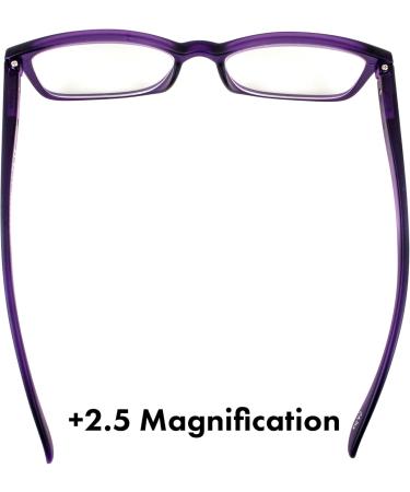 Shop Birdz Eyewear BPA Free Readers | Non-Carcinogenic Purple Frame Reading Glasses 2.5x Magnification - International Shipping Available - Buy Online on GoSupps.com
