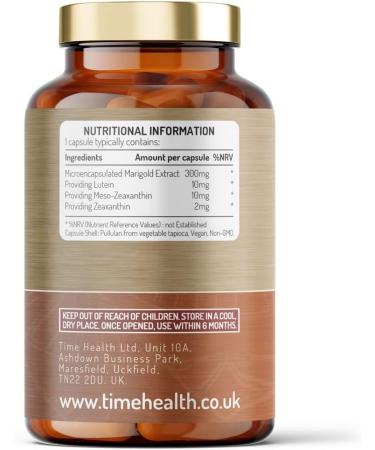 Lutein 10mg - Meso-zeaxanthin 10mg - Zeaxanthin 2mg Micro-encapsulated Formula 100% Pure Natural Highly Bioavailable UK Manufactured (120 Capsule Pouch) 120 count (Pack of 1) - Buy Online on GoSupps.com