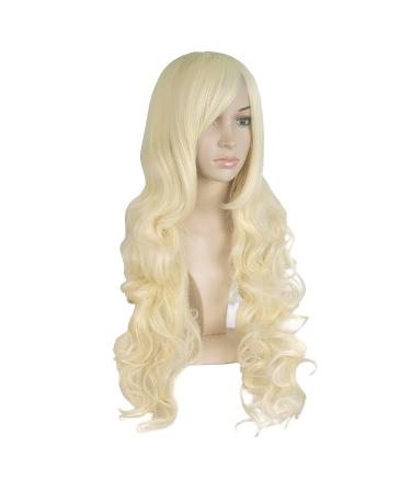 MapofBeauty 32 Long Light Blonde Spiral Curly Cosplay Wig | Perfect for Costumes & Parties - Buy Online on GoSupps.com