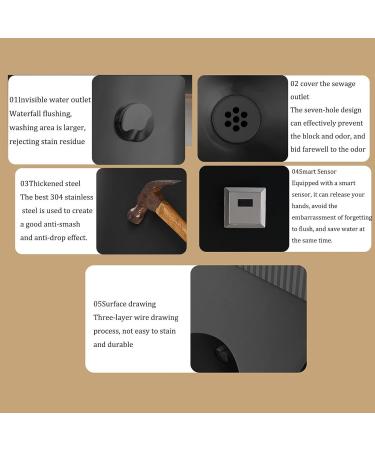 Integrated Automatic Sensor Urinal Urine Diverter Wall Mounted Smart Men Urinal Male Sanitary Ware Public Toilet Urinal Splash- Toilet for Bars/airports (Color : Black Size : Urinalplussensor) Urinalplussensor Black - Buy Online on GoSupps.com