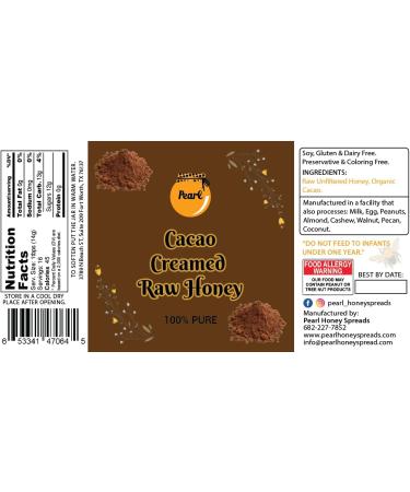 Pearl Honey Spreads Creamed Raw Honey Variety Flavored Gift Set| Raw and Unfiltered Pure Honey| Organic Matcha | Organic Cacao| Organic Cayenne| Organic Cinnamon| Organic Cacao|1.5 Ounces Per Jar - Buy Online on GoSupps.com