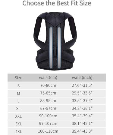 Posture Corrector Back Posture Brace Clavicle Support Stop Slouching and Hunching Adjustable Back Trainer Unisex (Size : XXX-Large) (XXXX) (XXX) - Buy Online on GoSupps.com