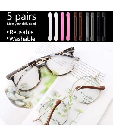 Buy Hengke 5 Pairs of Soft Silicone Glasses Ear Pads - Non-Slip Comfortable Cushion Holders for Sunglasses & Reading Glasses - International Shipping Available - Buy Online on GoSupps.com