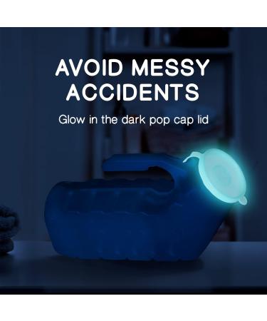 MedVance 1000ml Men's Urinal with Glow-in-The-Dark Spill-Proof Cap - Portable Pee Bottle for Car, Elderly & Incontinence - Buy Online on GoSupps.com