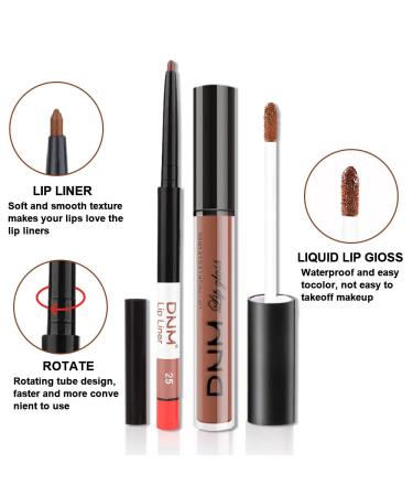 Brown Nude Liquid Matte Lipstick and Lipliner Set - Waterproof 24 Hour Wear Lip Stain Gift for Girls and Women - 0.35 Fl Oz (Pack of 1) - Buy Online on GoSupps.com