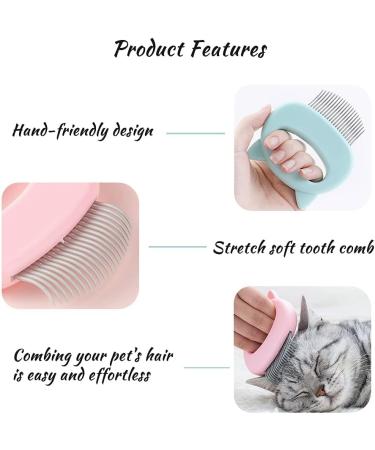 Xixiran Cat Brush - 2PC Massage Comb Set for Pet Fur Care & Undercoat Removal | Relaxing Cat Grooming Tools - Buy Online on GoSupps.com
