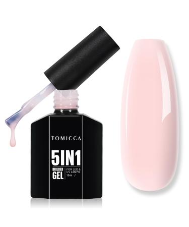 Tomicca 5 in 1 structure for Geln gel 15ml light apricot builder nail gel UV/LED gel nail nail nail base nail gel for nail extension repair nail strengthening nail design - Buy Online on GoSupps.com