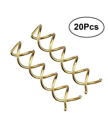 Minkissy Spiral Bobby Hairpins - 20 Gold Twist Screw Hairpins for Updos & Hair Jewelry - Buy Online on GoSupps.com