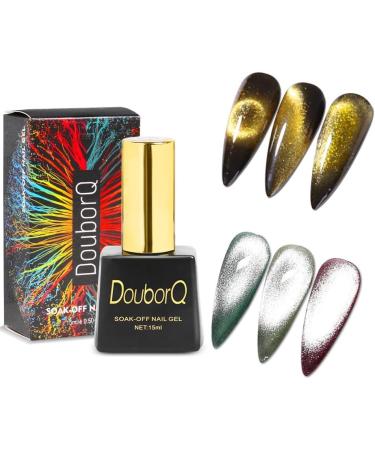 15ml Spar Cat Eye Gel Nail Polish Cat Eye Gold Silver Hybrid Healthy Gel for Manicure Uv Top Base Bling Gel - (Color: Gold) - Buy Online on GoSupps.com