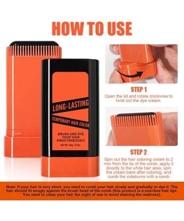 2 Pi ces B ton de coloration 2-en-1 et peigne retouche racines cheveux teinture au peigne s re et pratique b ton de retouche r sistant l'eau et la sueur pour une retouche rapide - Buy Online on GoSupps.com