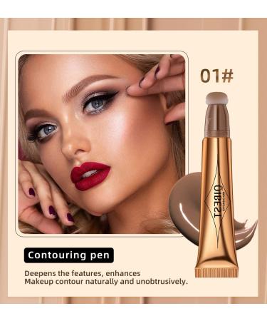 WALULAN Matte Liquid Blush Bronzer Contour Stick - #01 Dark Brown - Buy Online on GoSupps.com