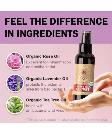 Buy USDA Organic Rose Secret Feminine Hygiene Spray pH Balanced Natural Odor Neutralizer for Freshness - 3.38 fl oz (100 ml - Buy Online on GoSupps.com