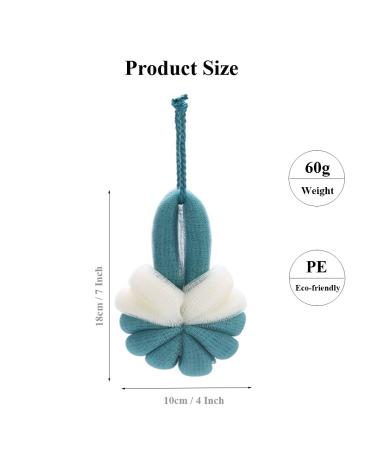 Yisella Back Brush 17 Long Handle Nylon Mesh Loofah Back Scrubber - Blue and White - Buy Online on GoSupps.com