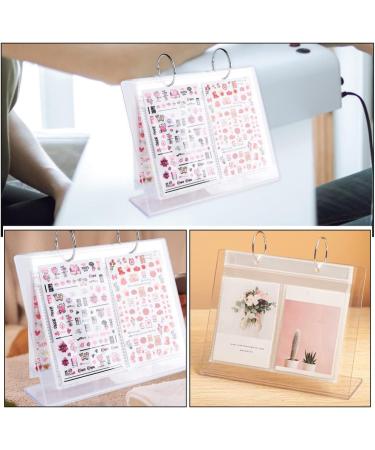 FRCOLOR Sticker Display Stand Nail Decals Holder Nail Decal Organizer Holder Sticker Storage Book Sticker Holder Nail Art Stickers Nail Salon Storage Album South Korea Desktop Acrylic - Buy Online on GoSupps.com
