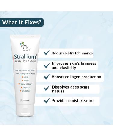 Fi-xderma Strallium Stretch Mark Cream | Remove Pregnancy Stretch Marks Scars & Moisturize | 75g for All Body Parts - Buy Online on GoSupps.com