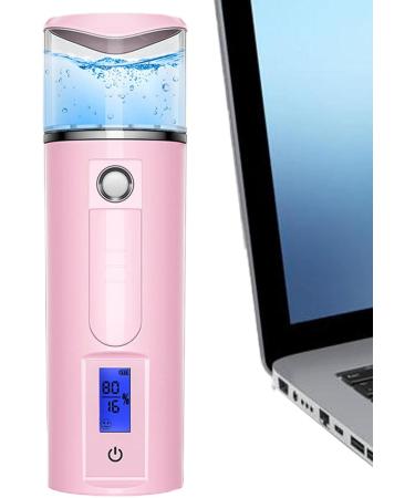 Mist Sprayer | Hydrating Handheld Nano Facial Mister with Skin Analysis - Face Facial Sprayer for Skin Care Refreshing Revitalizing & Soothing - Face Steamer for Daily Use Aezon Pink - Buy Online on GoSupps.com