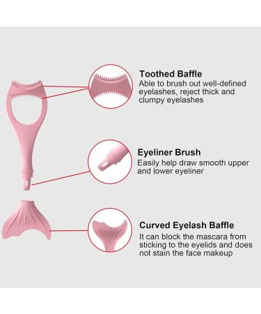 Silicone Eyeliner Tool | Multifunctional Mascara Applicator Tool Makeup Applicator Tool for Winged Eyeliner Lashes Lip Liner Beauty Ruler Eyeliner Molds Aezon Pink - Buy Online on GoSupps.com