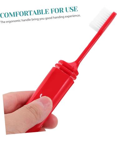 FRCOLOR 2-Pack Travel Toothbrush & Tooth Grinder - Kids' Collapsible Camping Toothbrush with Outdoor Hanging Hooks - Buy Online on GoSupps.com