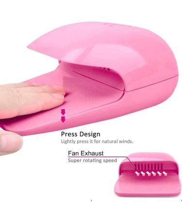 Buy Lightweight Pink Fan Nail Dryer | Easy to Store Home Nail Dryer for Fast Drying - International Shipping Available - Buy Online on GoSupps.com