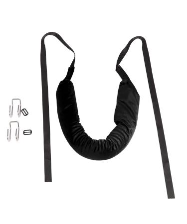 Lumbar belt spine decompression decompression device soft more convenient light back extensor for travel in the home office car (black)