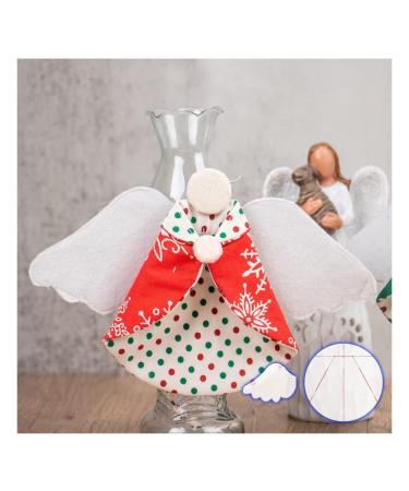 Mzshne Sewing Template Christmas Angel Cultivate Manual Ability for Making Fabric Cutting Patterns 6 Inch