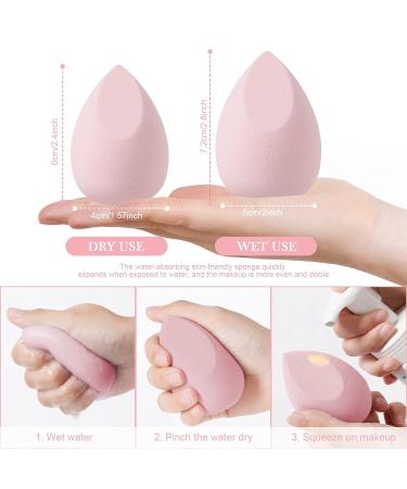 6-Piece Makeup Sponge Blender Set with Holder and Powder Puff - Multi-Colored Sponges for Cream, Liquid, and Powder Makeup - Buy Online on GoSupps.com