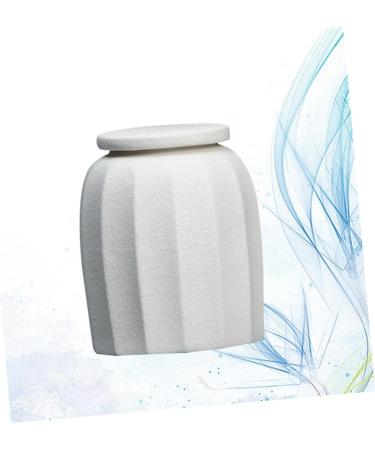 HOMSFOU Sealed Jar Tea Ceramic Jar Coffee Jar Black Pottery Travel White Teapot White 1PCS - Buy Online on GoSupps.com