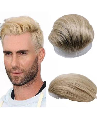 NLW European Human Hair Toupee 10x8 Straight Lace Hairpiece for Men in Light Blonde - T4/613 - Buy Online on GoSupps.com