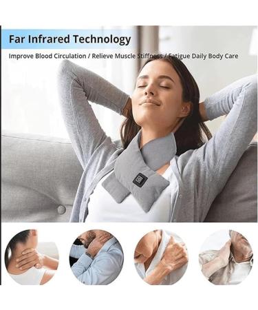 Buy Nuzufy Heating Scarf & Rechargeable Neck Heating Pillow - Relief for Neck Pain | International Shipping Available - Buy Online on GoSupps.com