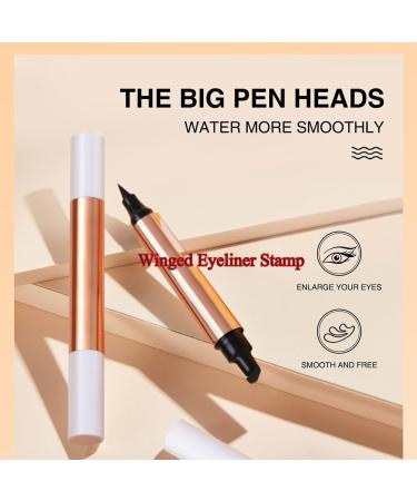 Cat Eye Stamp Eyeliner Cat-Eye Stamp Eyeliner Winged Eyeliner Stamp Double-Headed Eyeliner Quick-Drying Long-Lasting and Waterproof Eyeliner (2PCS) - Buy Online on GoSupps.com